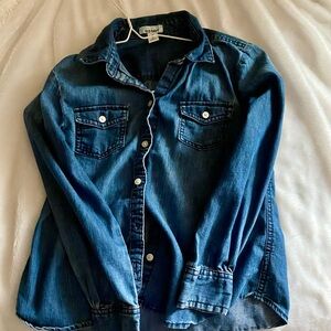 Girl’s Long sleeve Jean Shirt {Size 8}